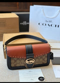 Two - Tone Flap Shoulder Bag