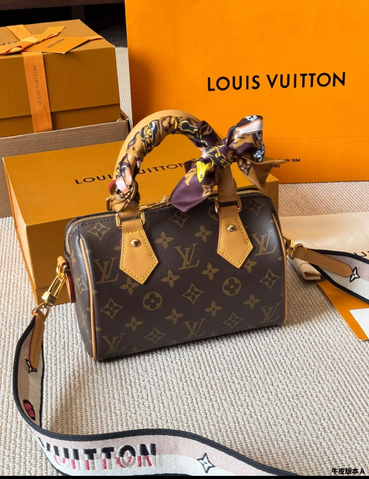 Brown Structured Satchel Handbag