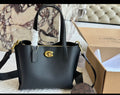 Classic Black Structured Tote Bag