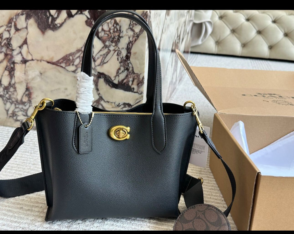 Classic Black Structured Tote Bag
