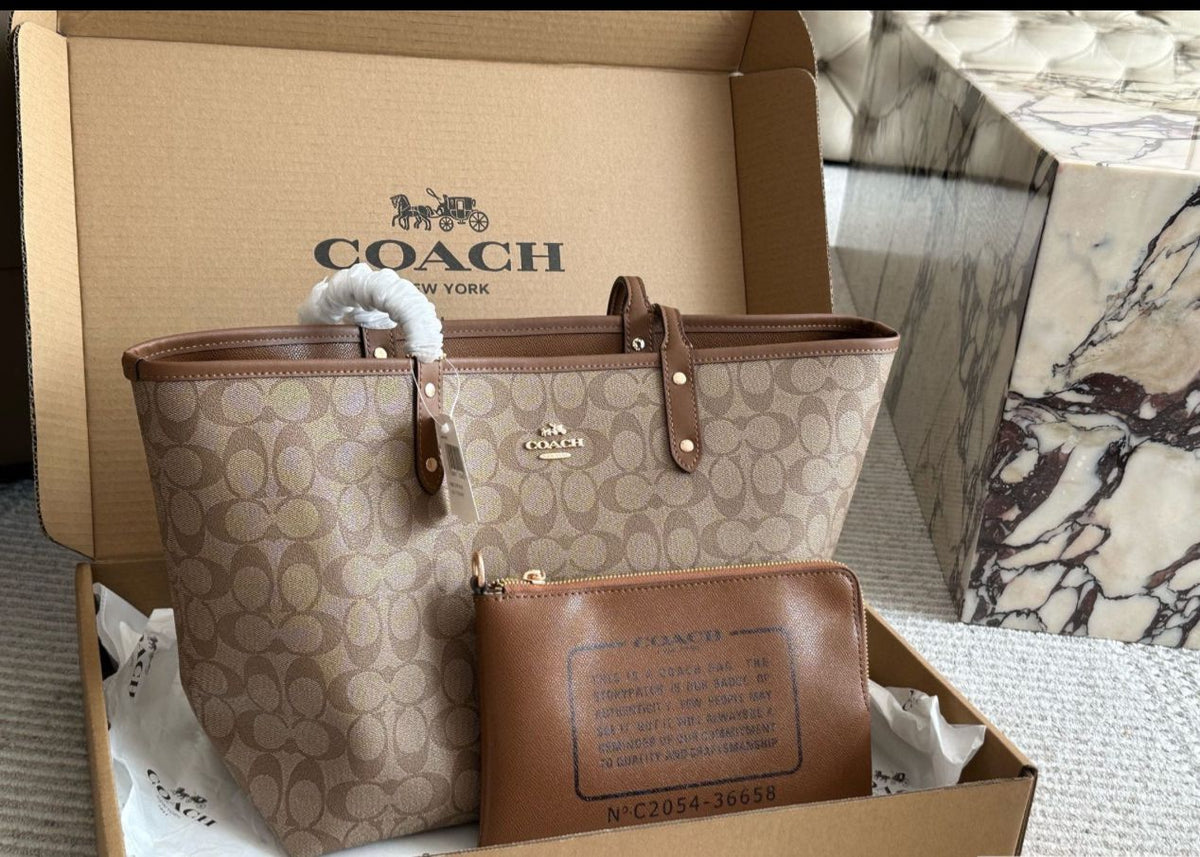 Large Tote Bag with Matching Pouch
