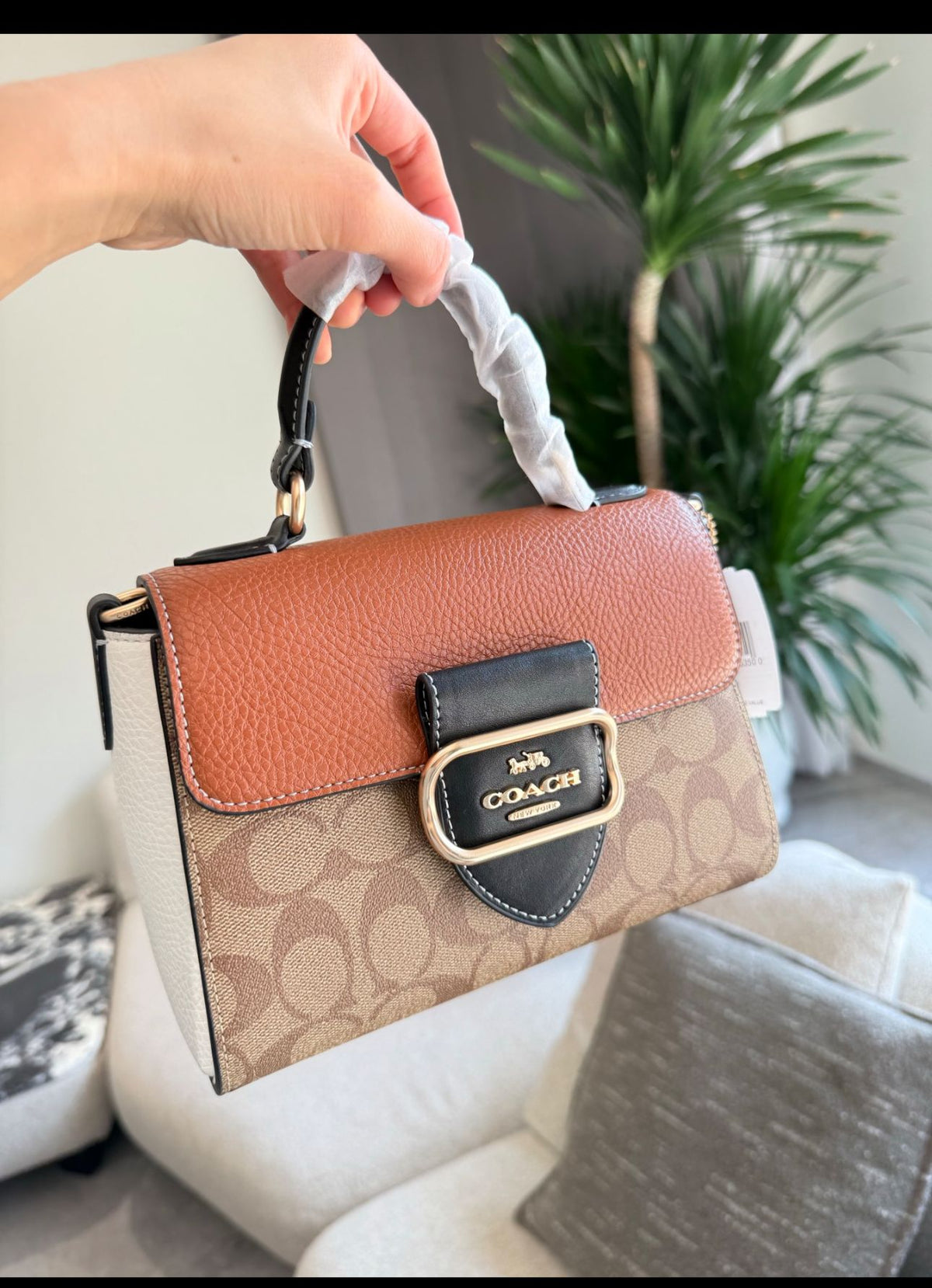 Two - Tone Flap Crossbody Bag