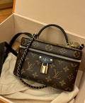 Luxury Brown Monogram Crossbody Bag