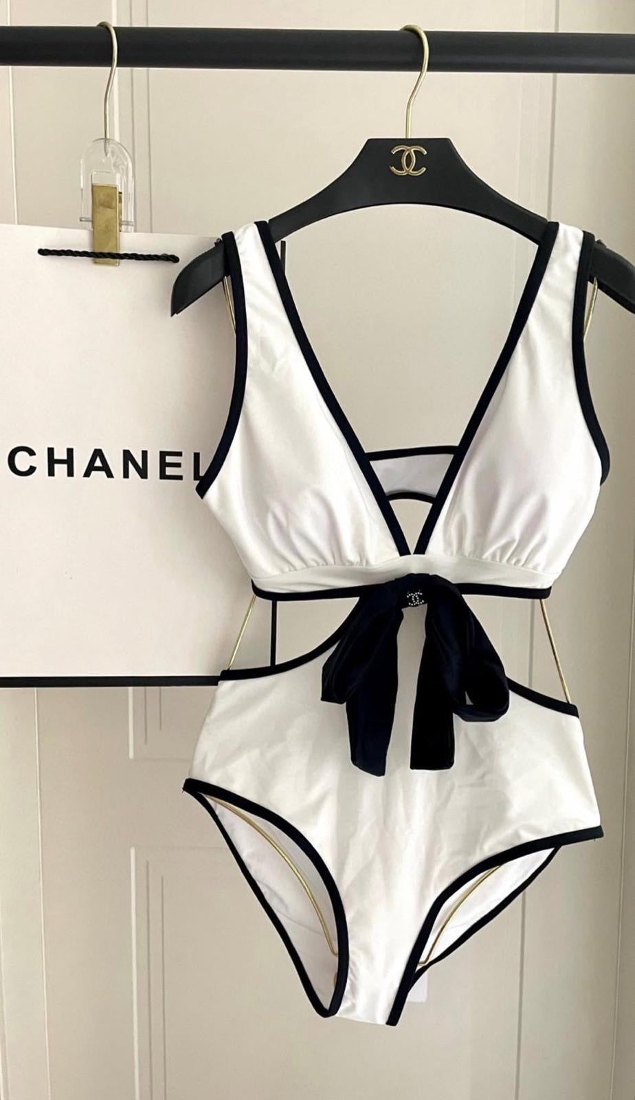 Chic Two-Tone Luxury Swimsuit