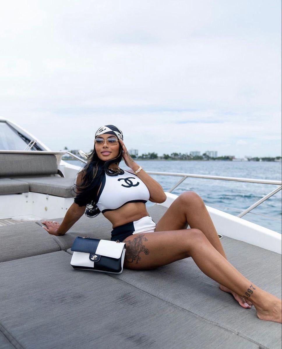 Chic Two-Tone Luxury Swimsuit