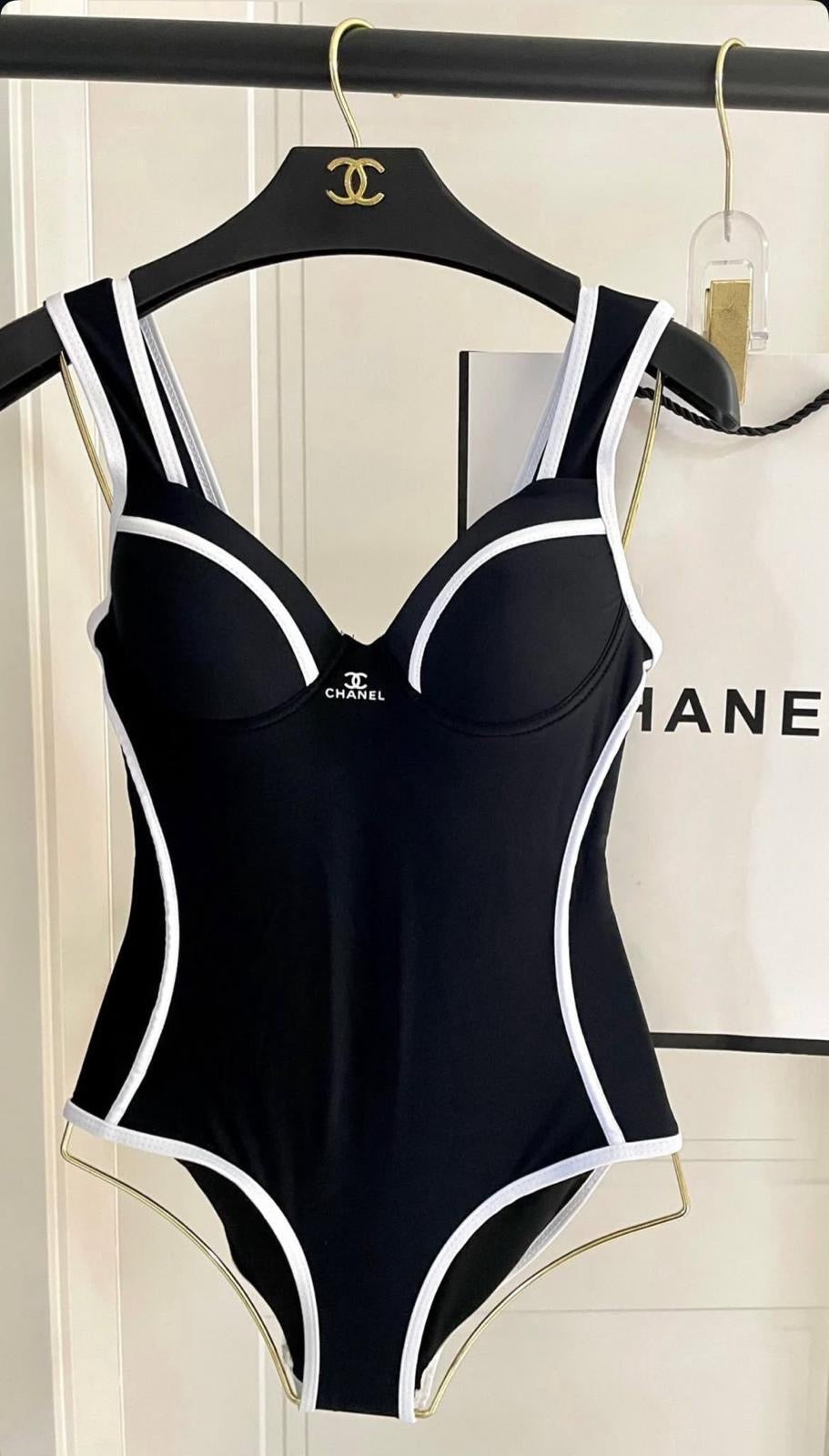 Chic Two-Tone Luxury Swimsuit