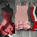 Women’s Rhinestone Satin Ruffle Mini Dress