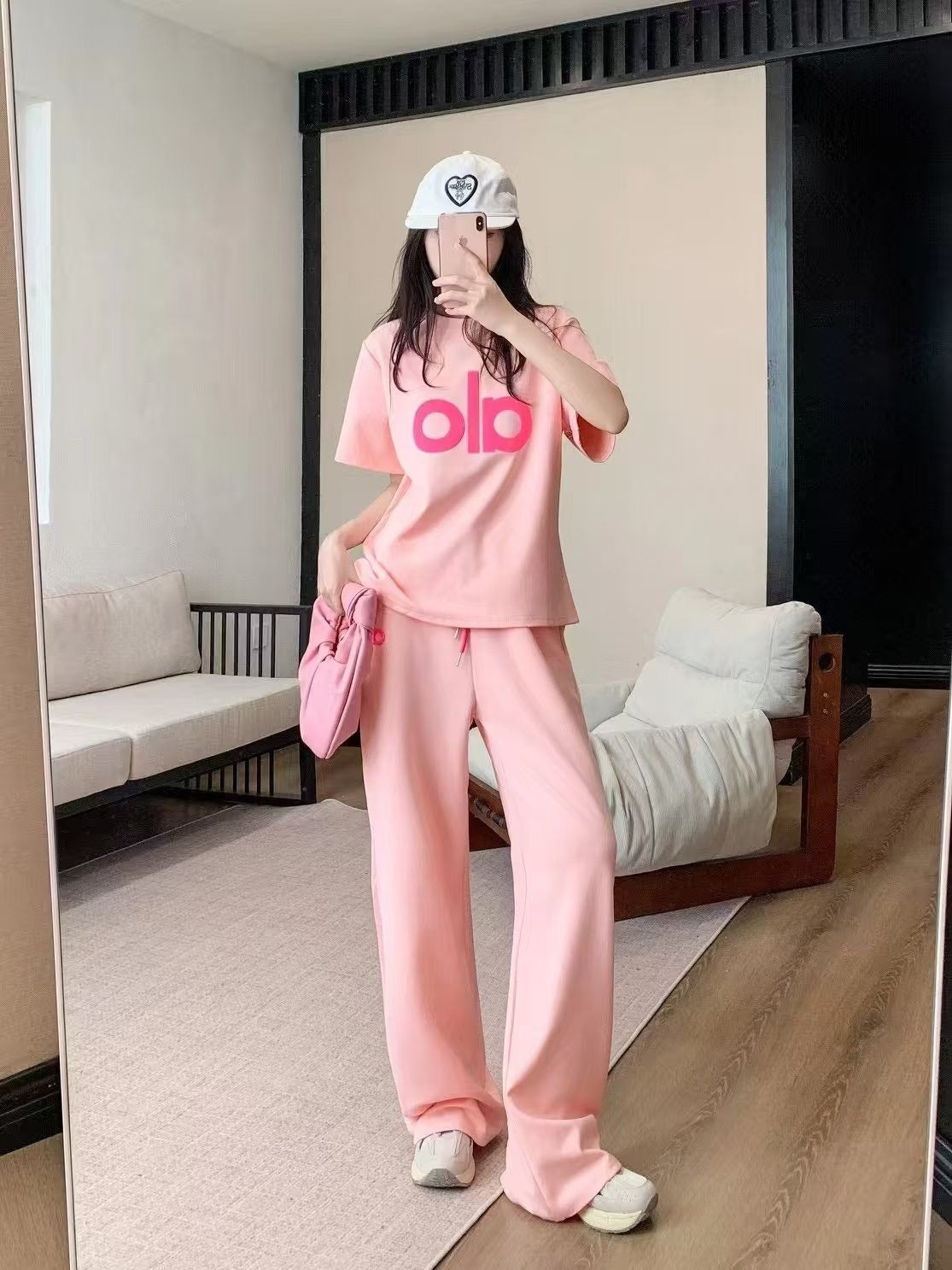 Chic Designer-Inspired Two-Piece Tracksuit Set