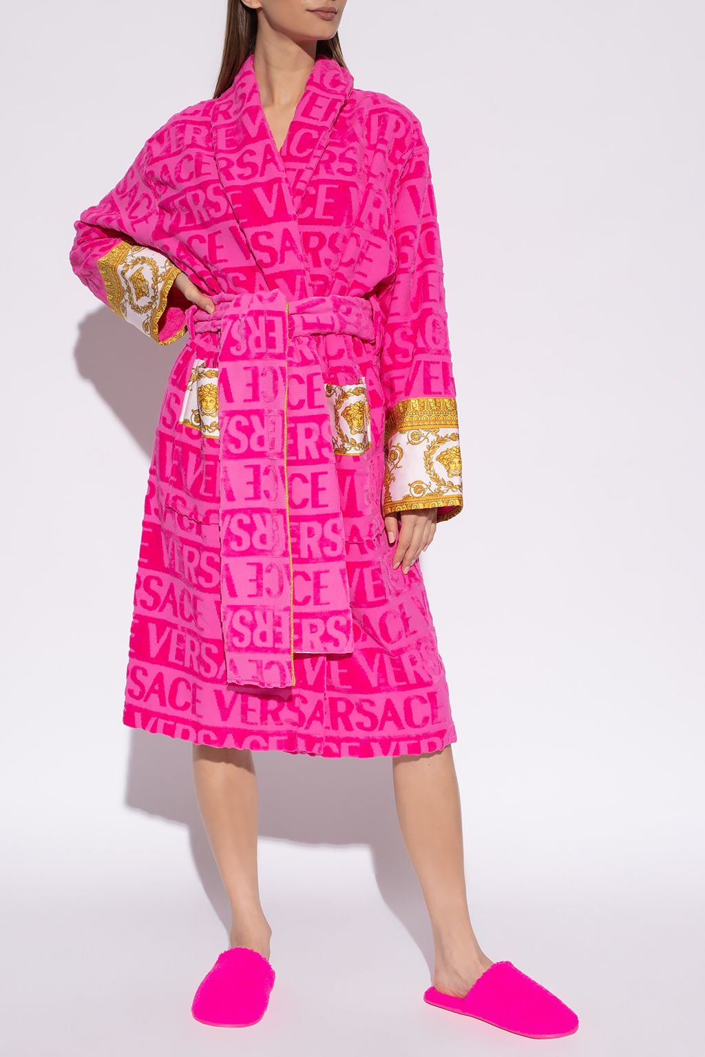 Women’s Luxury Print Satin Robe