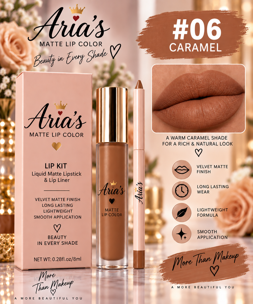 Aria’s Matte Collection – Matte Lipstick & Lip Liner Set