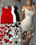 Women’s 3D Floral Sequin Mini Dress