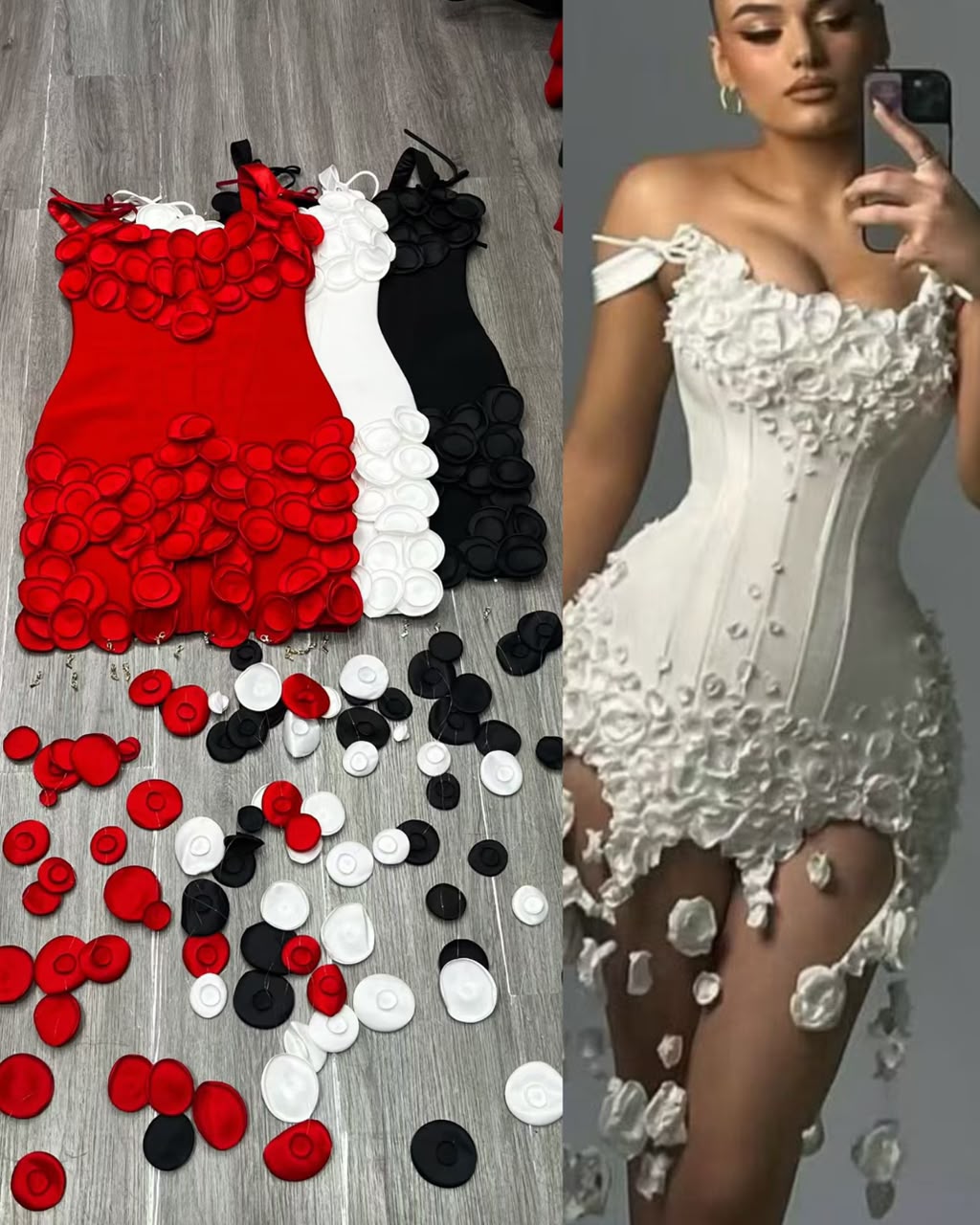 Women’s 3D Floral Sequin Mini Dress