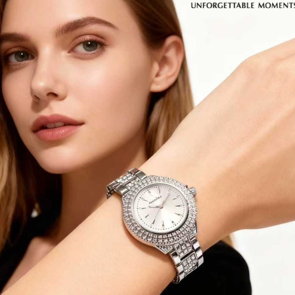 Elegant Rhinestone Women’s Watch – Fashion Bracelet Timepiece